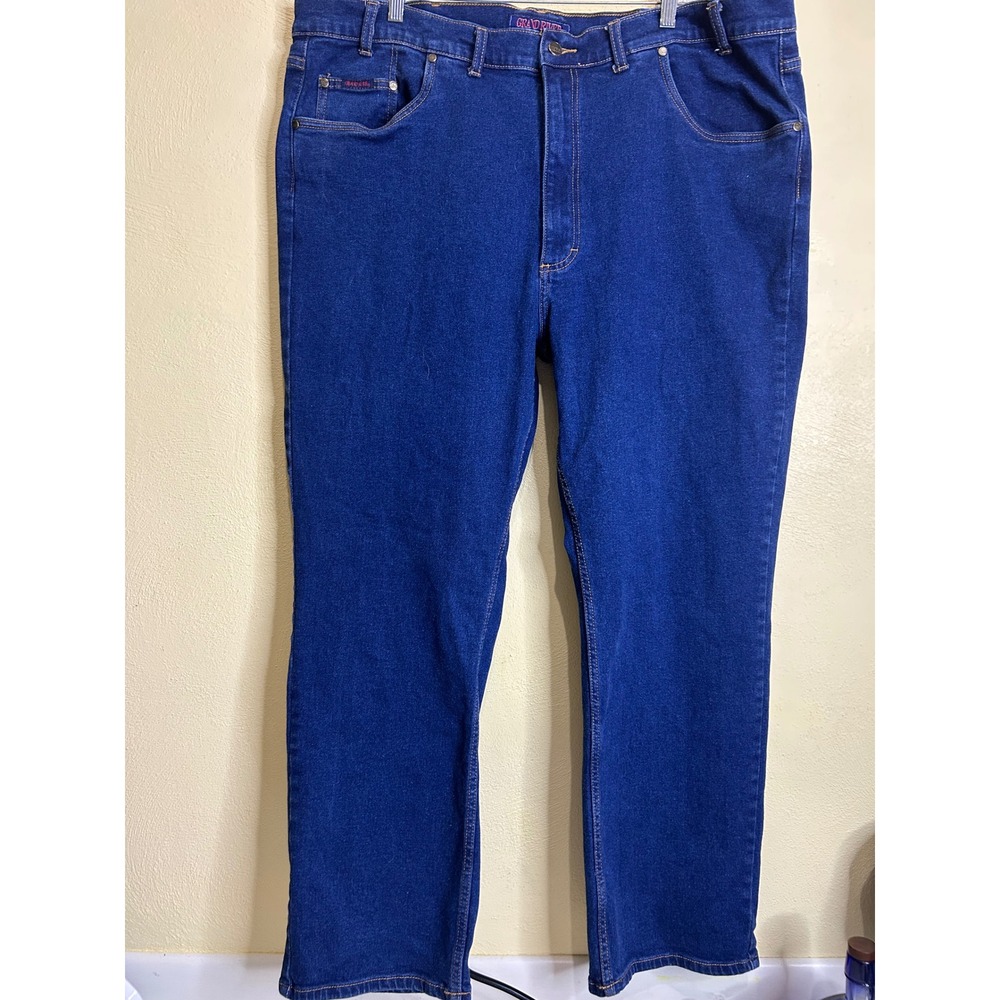 Grand River‎ Mens Stretch Denim Jeans Blue Straight Leg 46x32 RN 135046